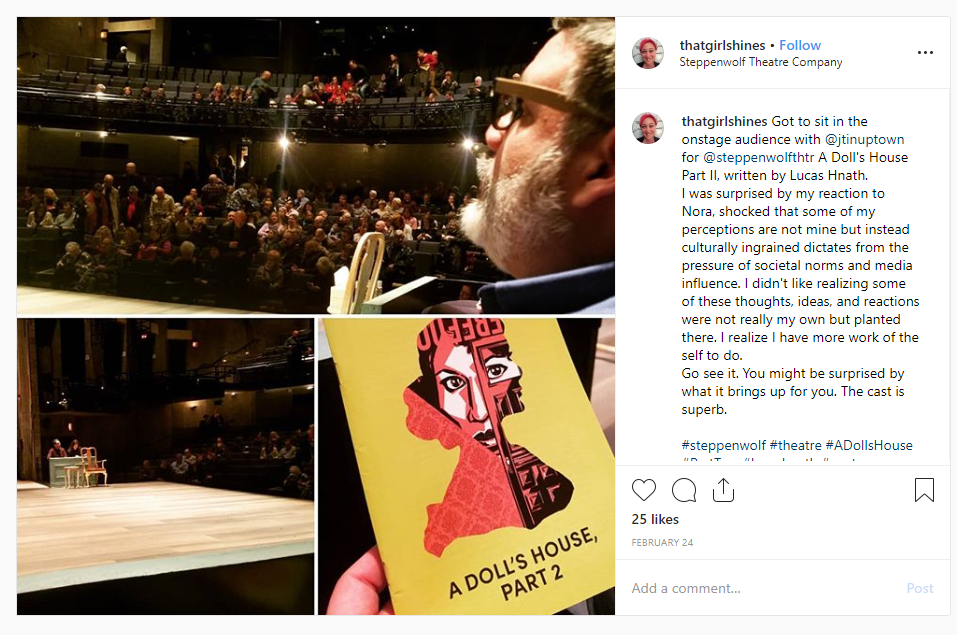 Instagram post posted by Steppenwolf Theatre
