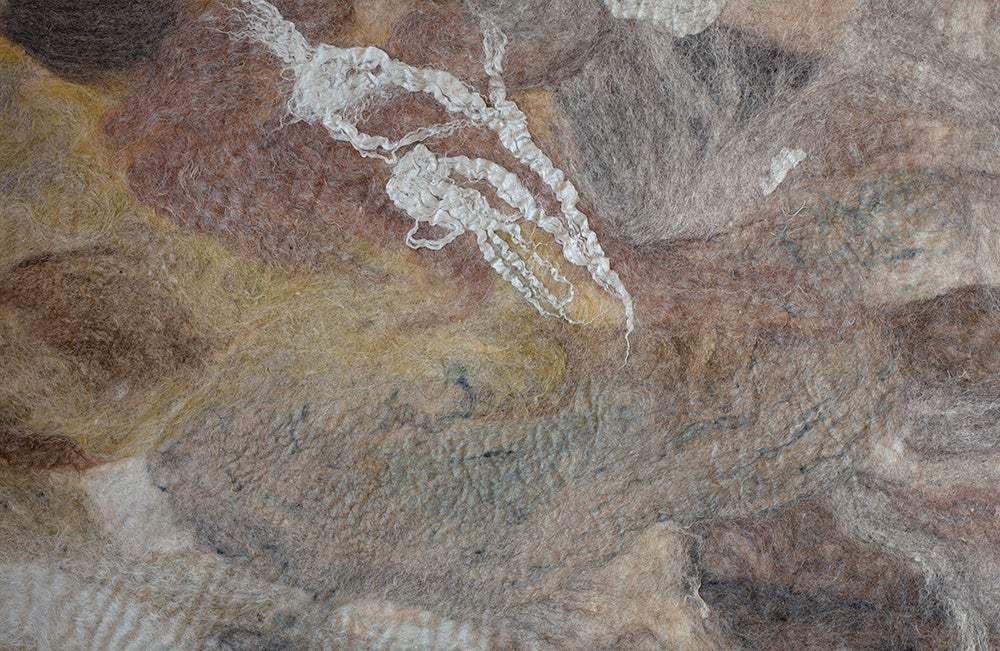 Close-up of the Two Rivers artwork