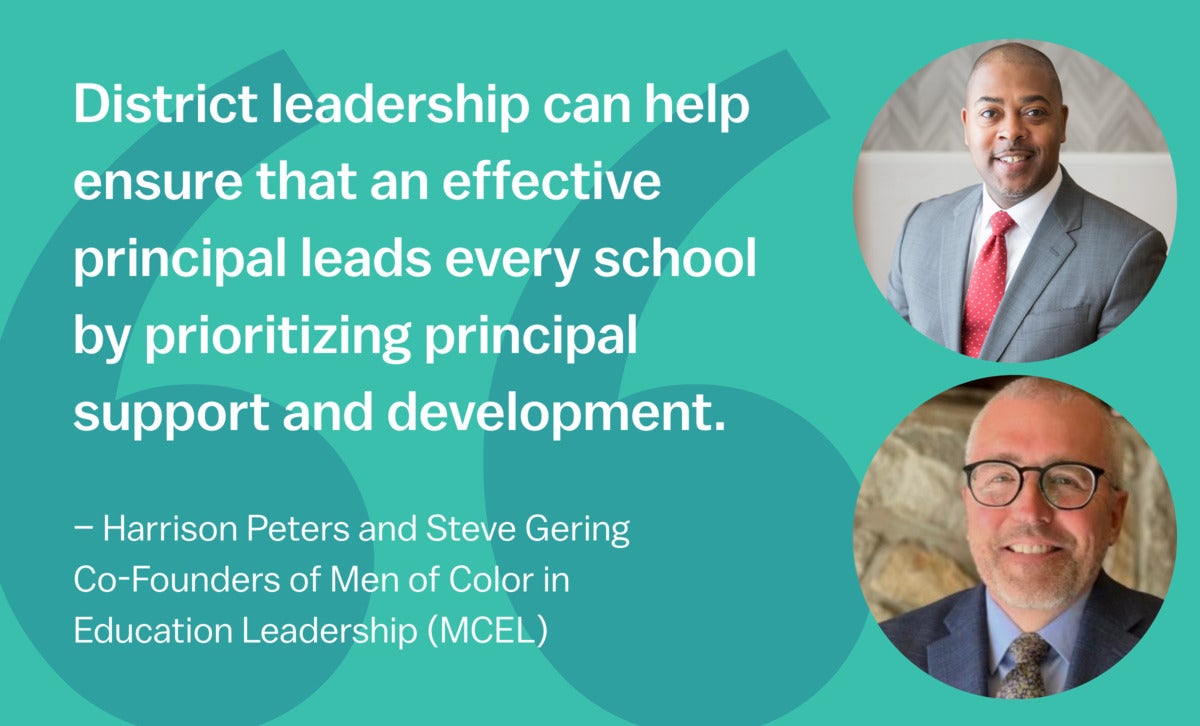 Headshots of authors of the report with text stating a quote from within the article