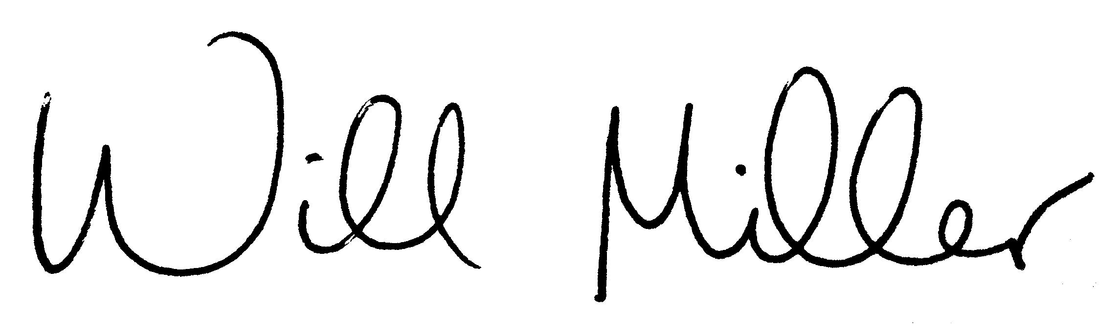 Signature of Will Miller