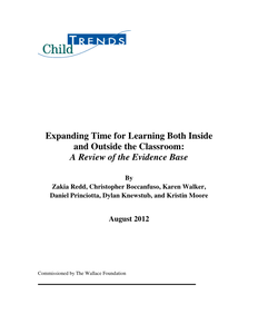 What does research tell us about the effects of expanded learning time? This report examines 80 evaluations of expanded learning efforts.  